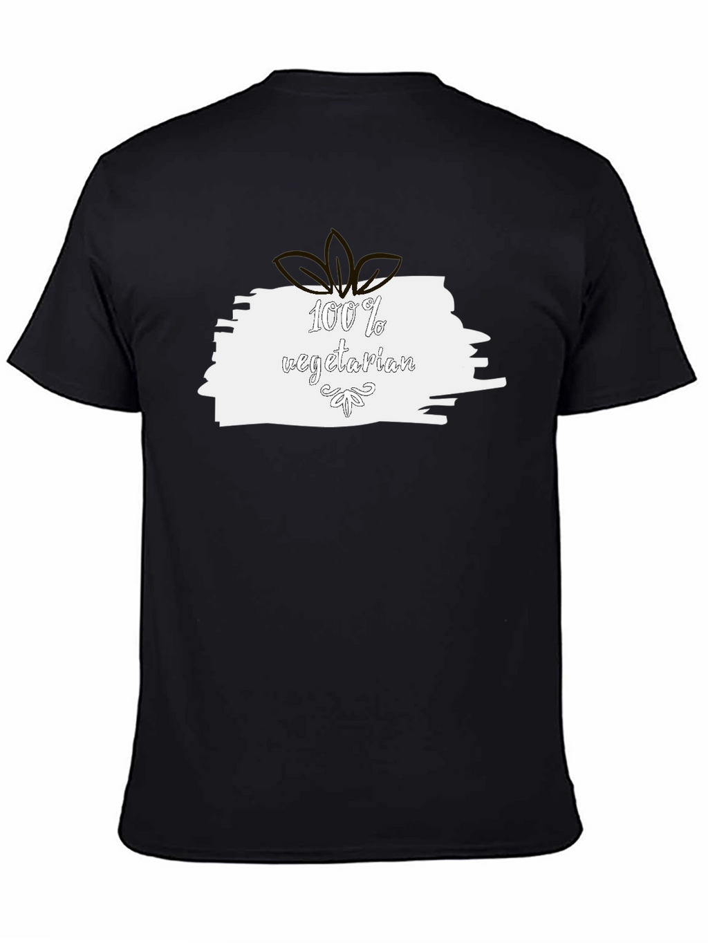 100% Vegetarian Black T-Shirt