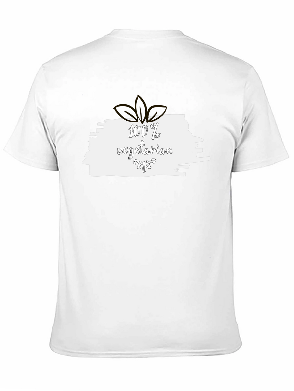 100% Vegetarian Black T-Shirt