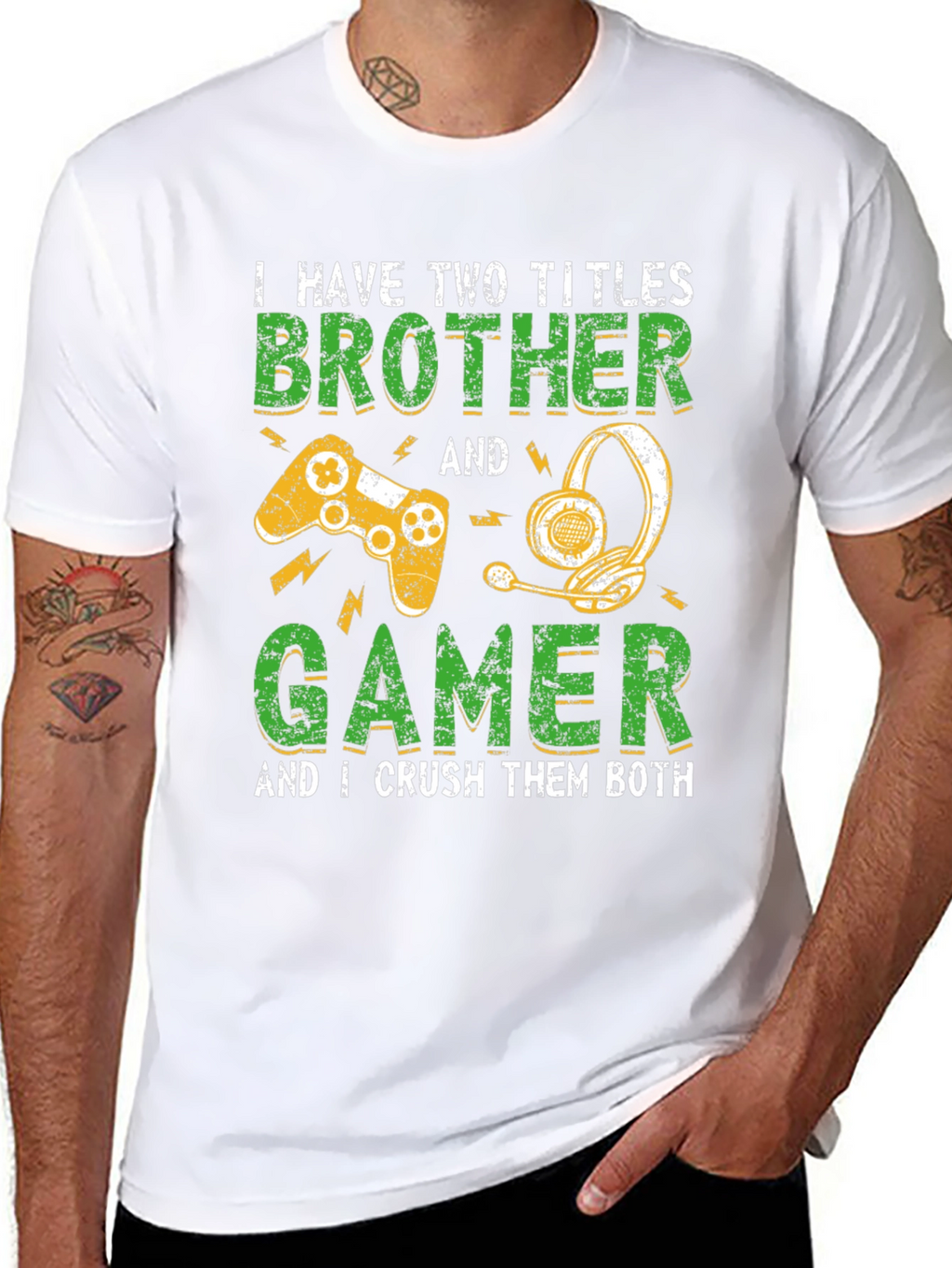Brother Gamer T-Shirt - I Crush Them Both!