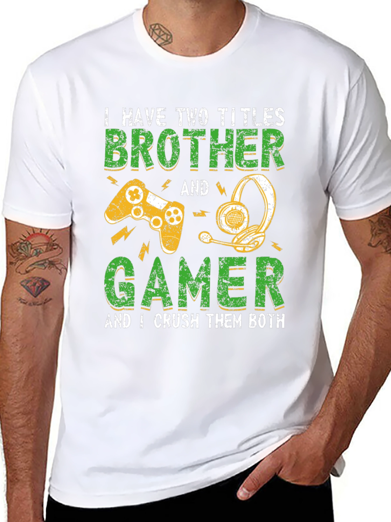 Brother Gamer T-Shirt - I Crush Them Both!