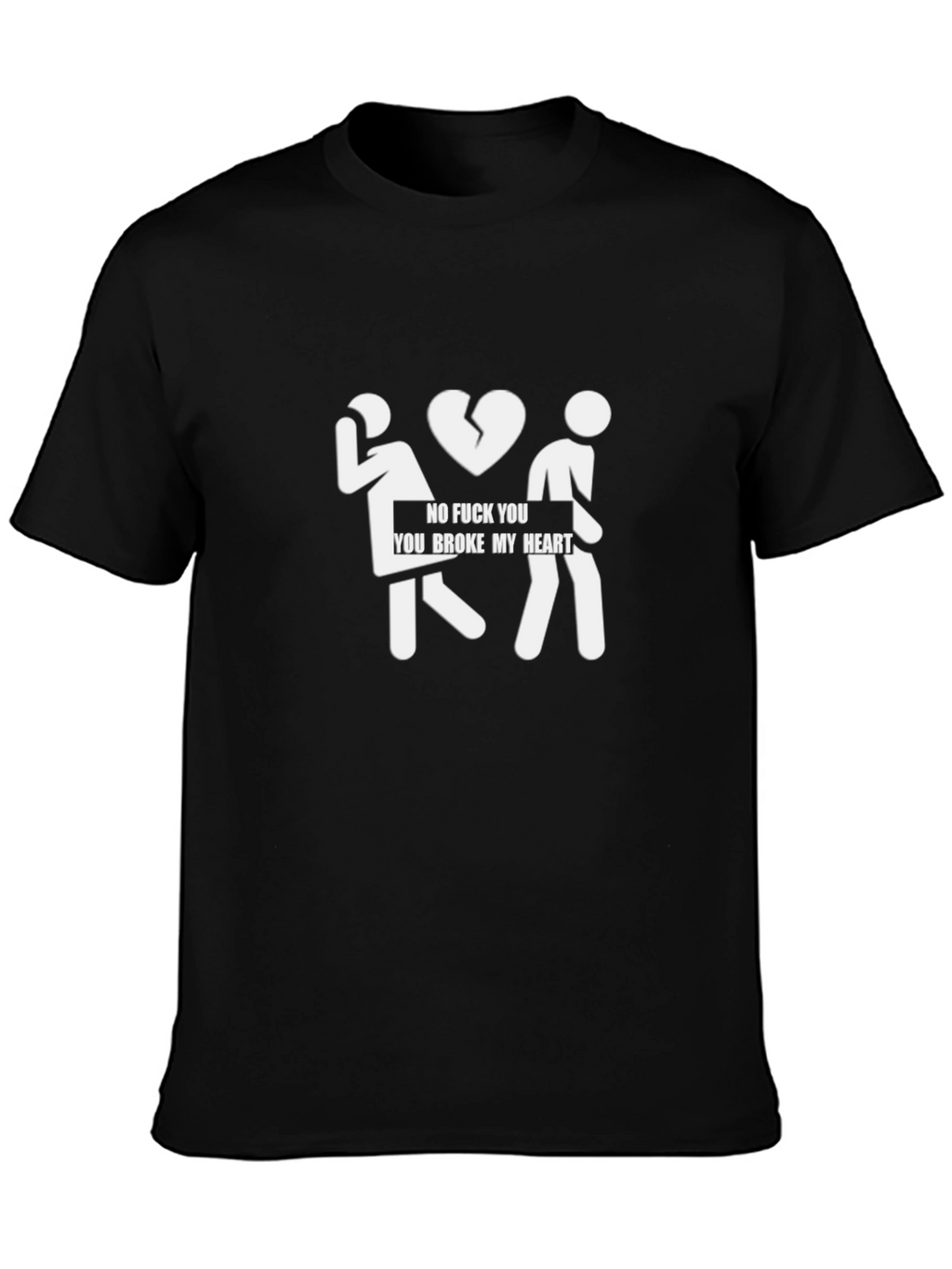 Funny Broken Heart Graphic T-Shirt