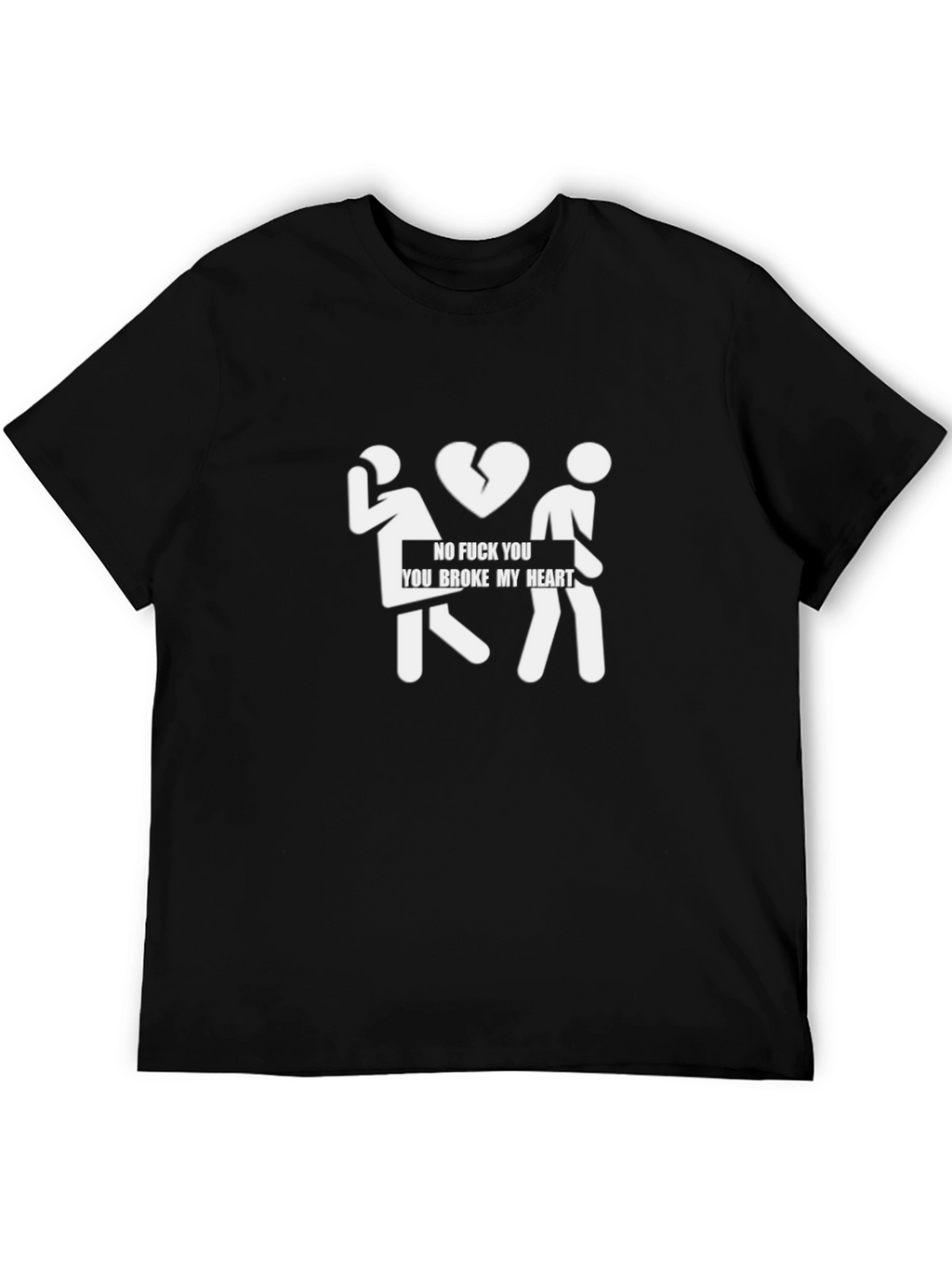 Funny Broken Heart Graphic T-Shirt