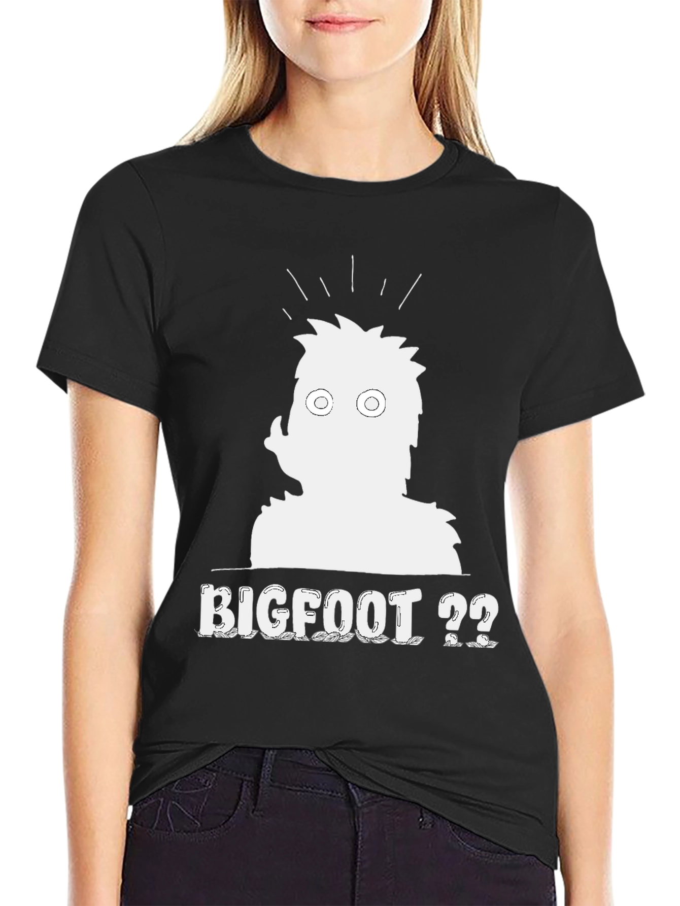 Bigfoot Silhouette Graphic Tee - Black