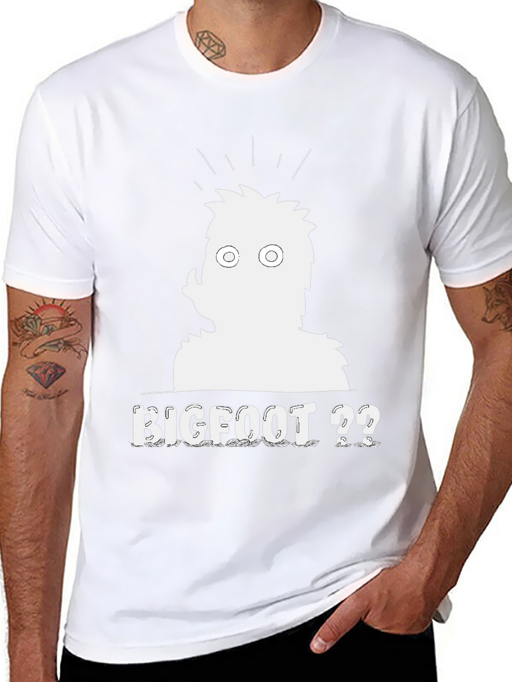 Bigfoot Silhouette Graphic Tee - Black