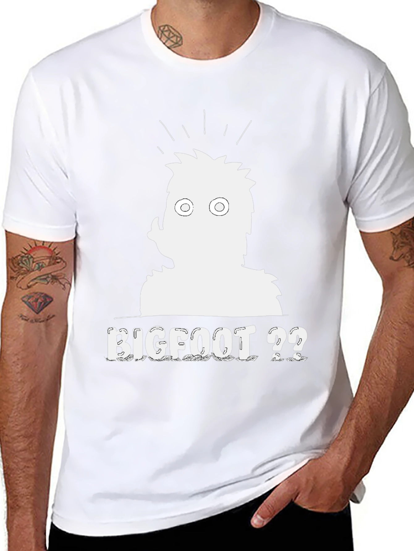 Bigfoot Silhouette Graphic Tee - Black