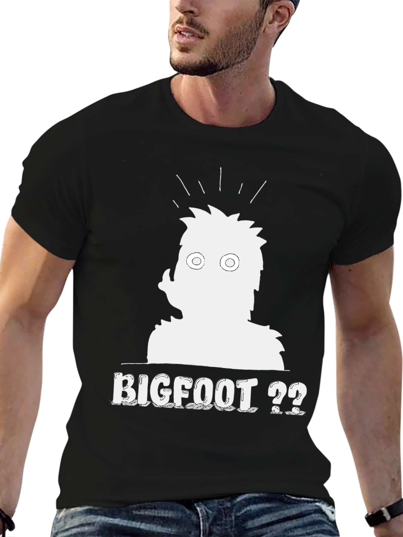 Bigfoot Silhouette Graphic Tee - Black