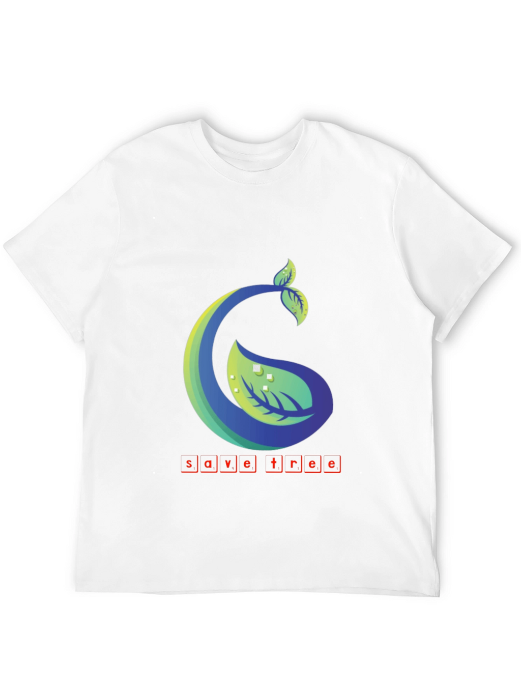 Eco-Friendly Save Tree Graphic Tee - Black
