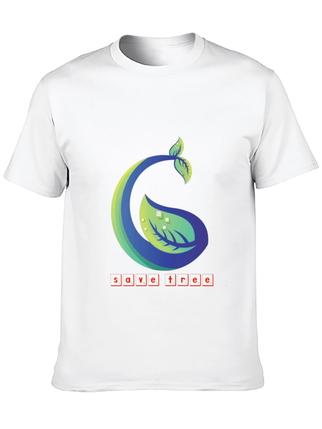 Eco-Friendly Save Tree Graphic Tee - Black