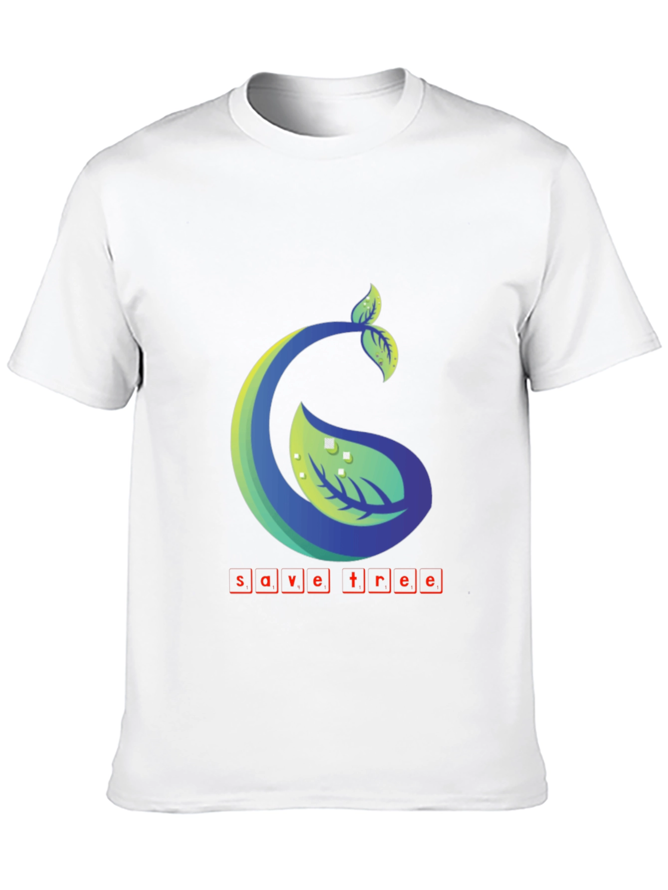 Eco-Friendly Save Tree Graphic Tee - Black