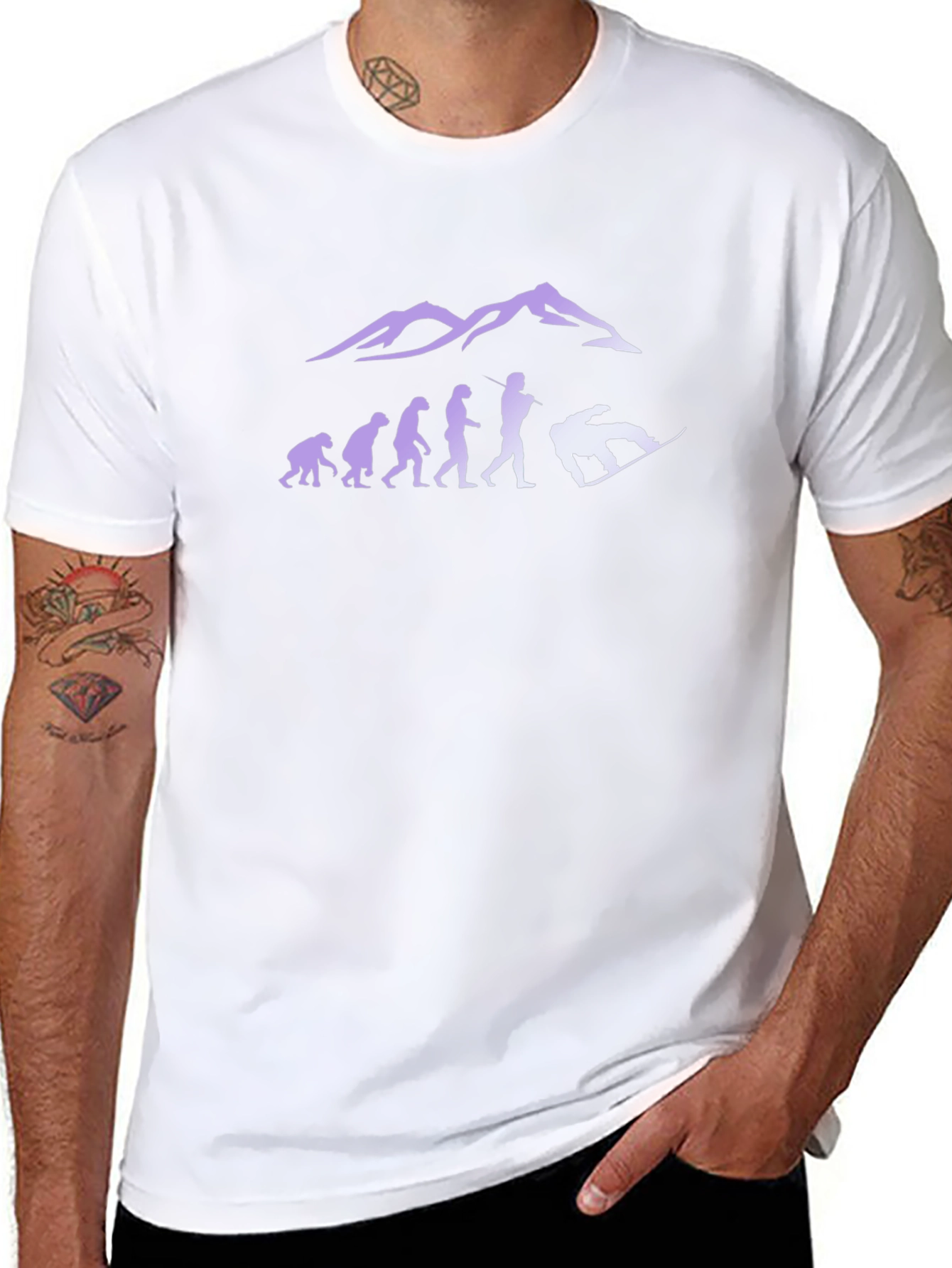 Snowboard Evolution Mens T-Shirt