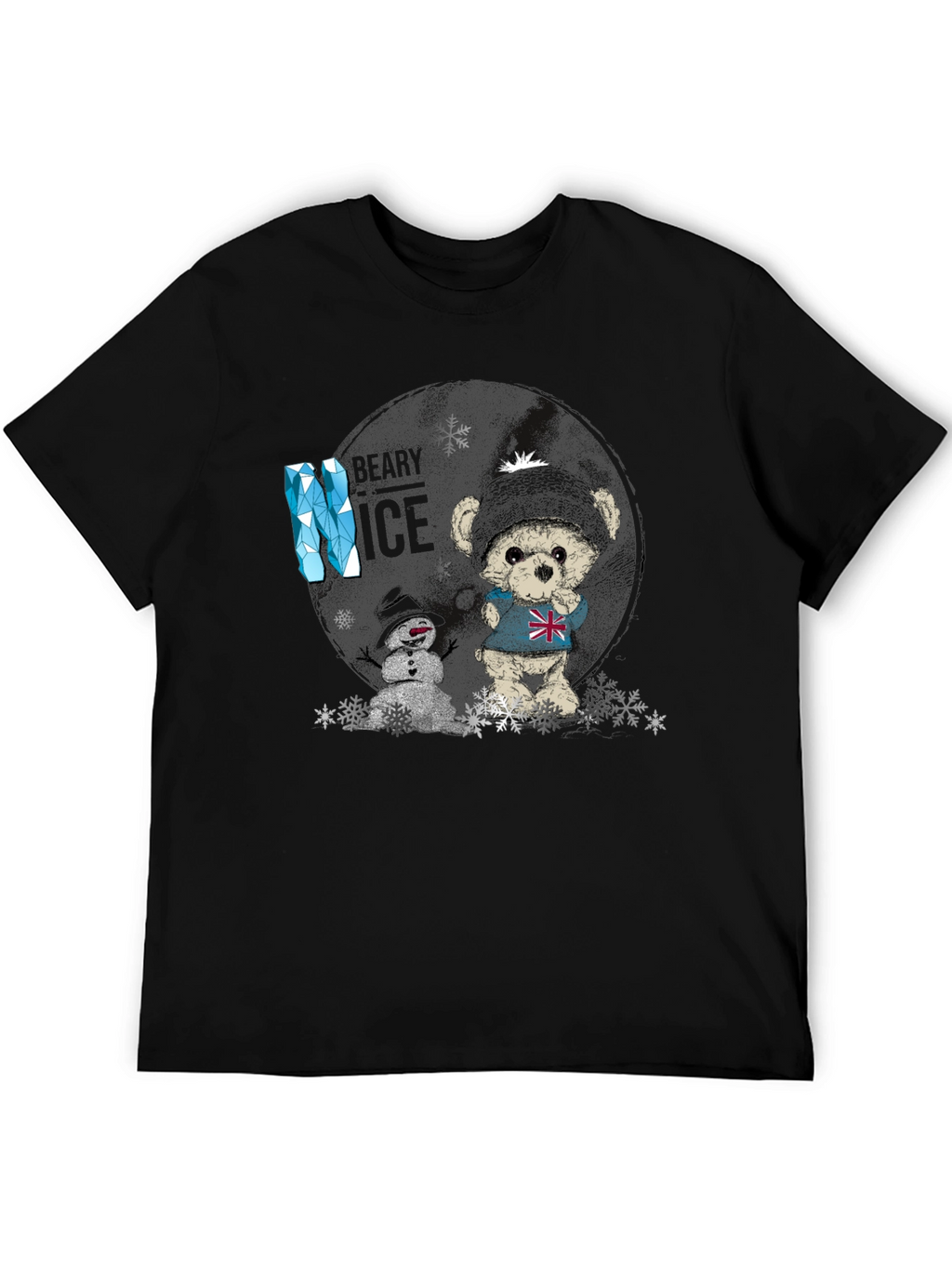 Winter Bear & Snowman Graphic T-Shirt
