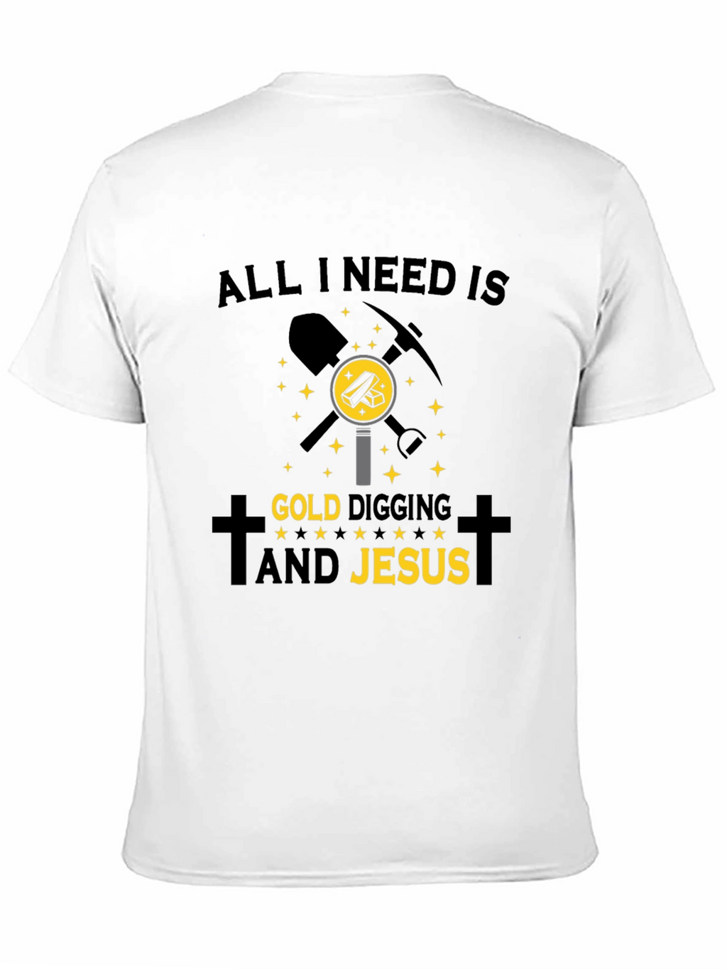 Gold Digging & Jesus T-Shirt - Black
