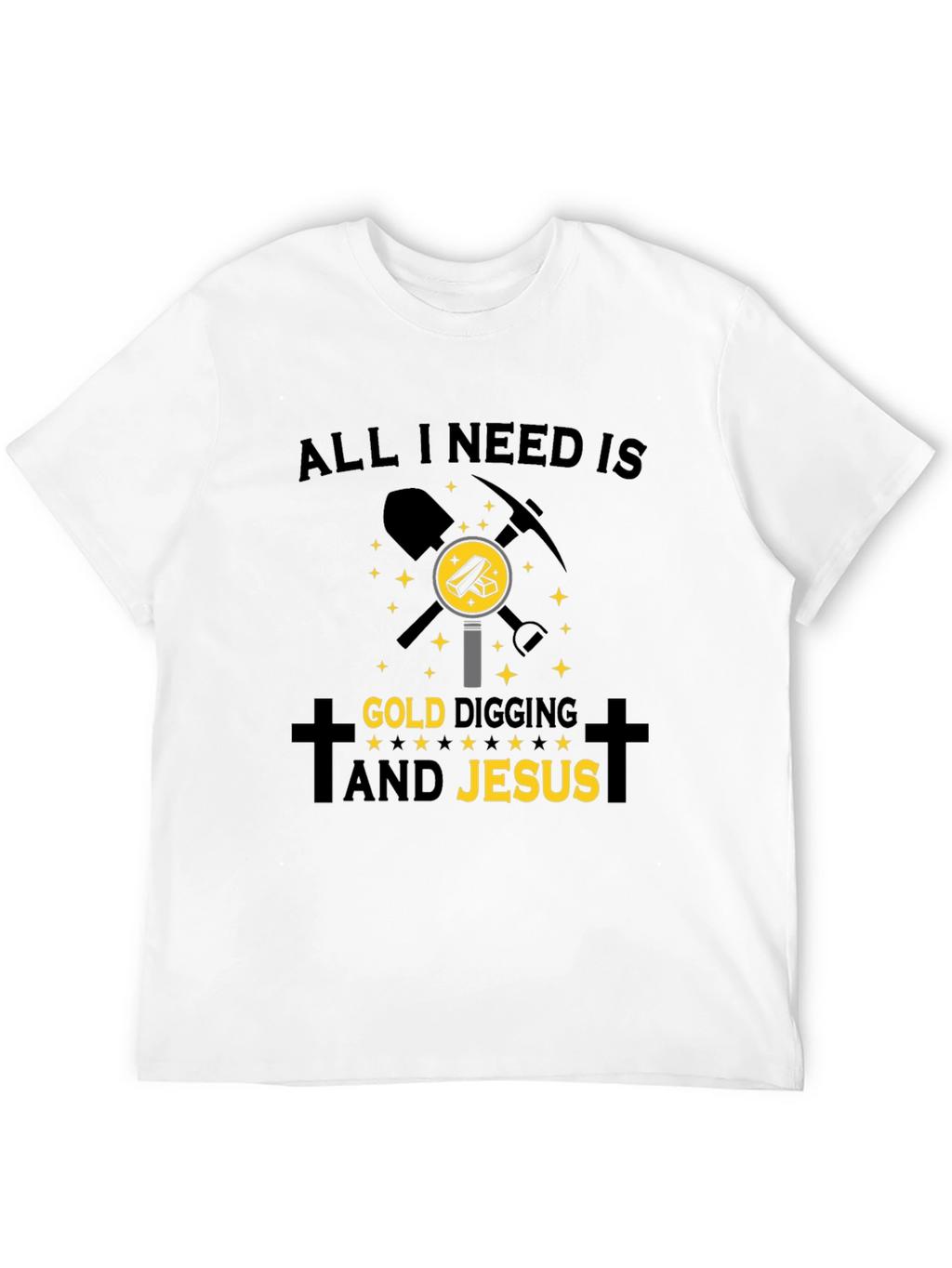 Gold Digging & Jesus T-Shirt - Black