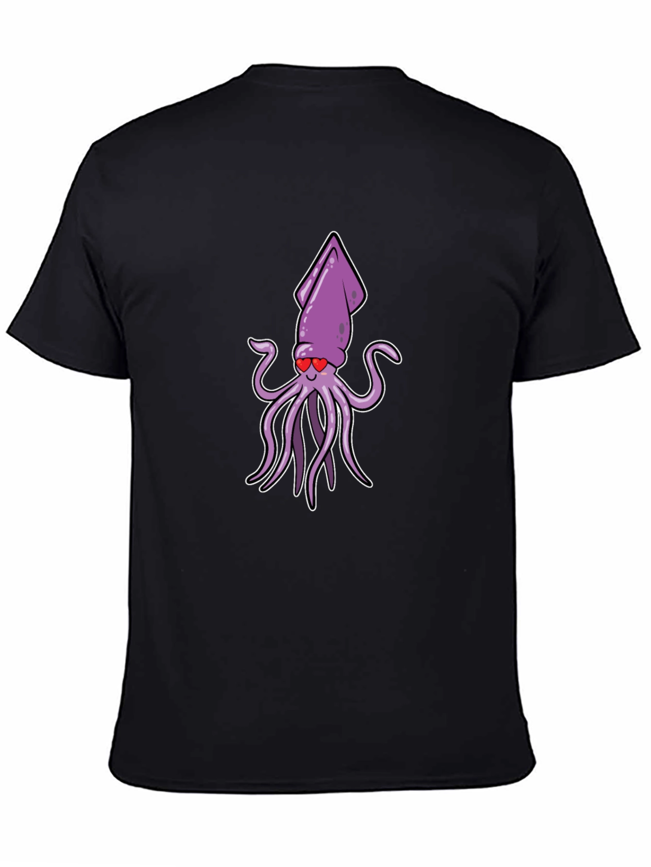 Cute Squid Love Cartoon Graphic T-Shirt