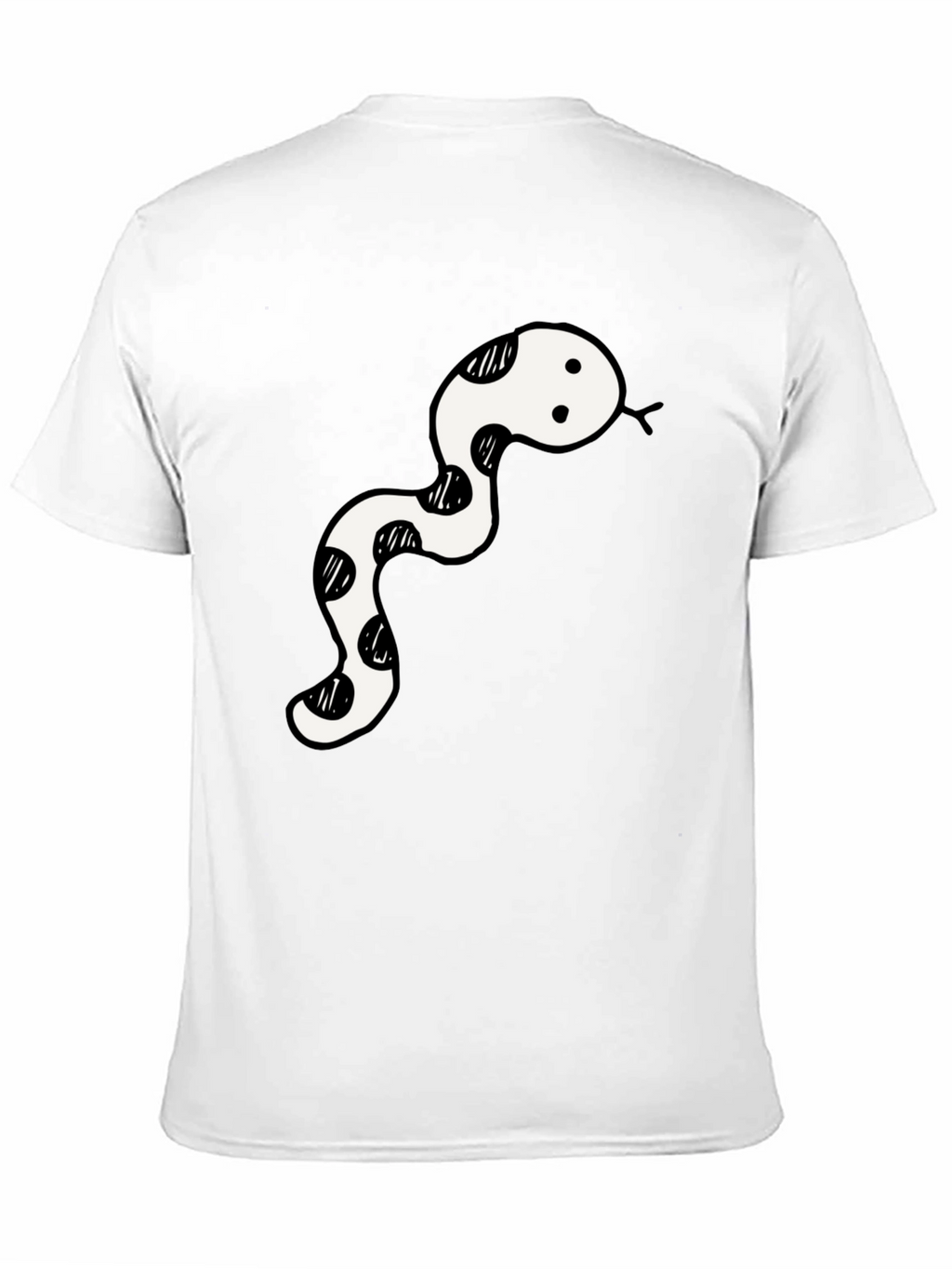 Black T-Shirt with Snake Design