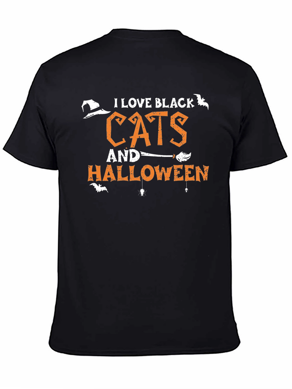 I Love Black Cats and Halloween T-Shirt