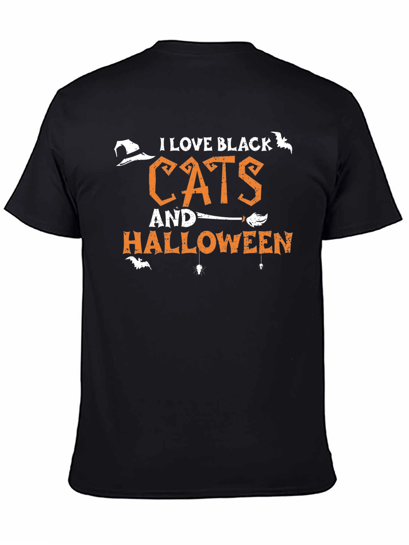 I Love Black Cats and Halloween T-Shirt