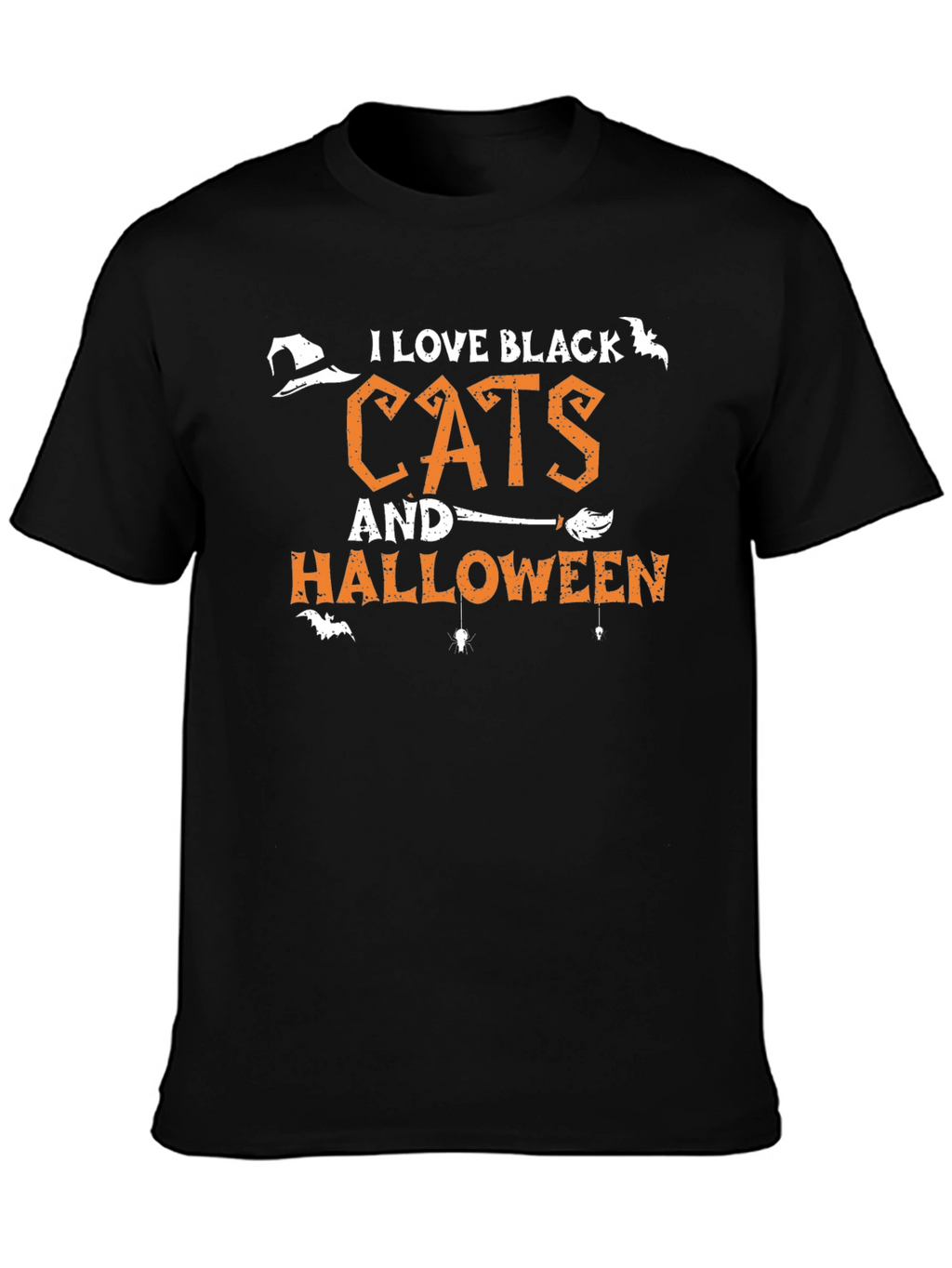 I Love Black Cats and Halloween T-Shirt