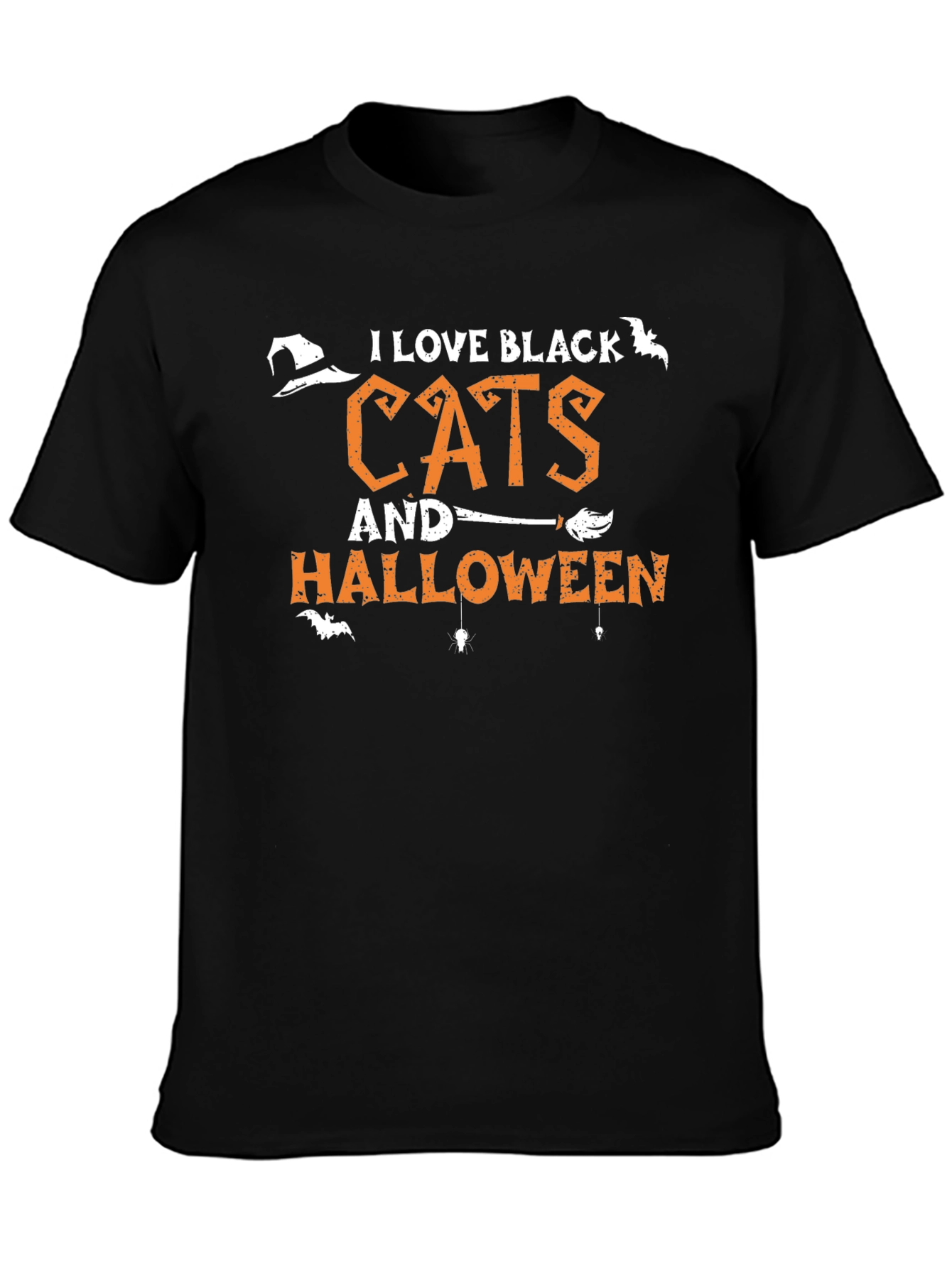 I Love Black Cats and Halloween T-Shirt