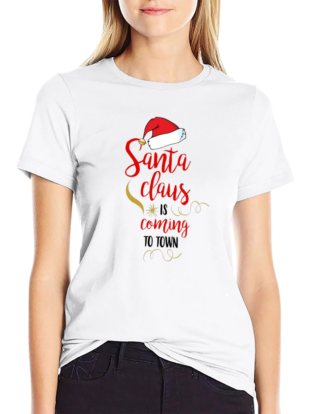 Santa Claus is Coming to Town Christmas T-Shirt