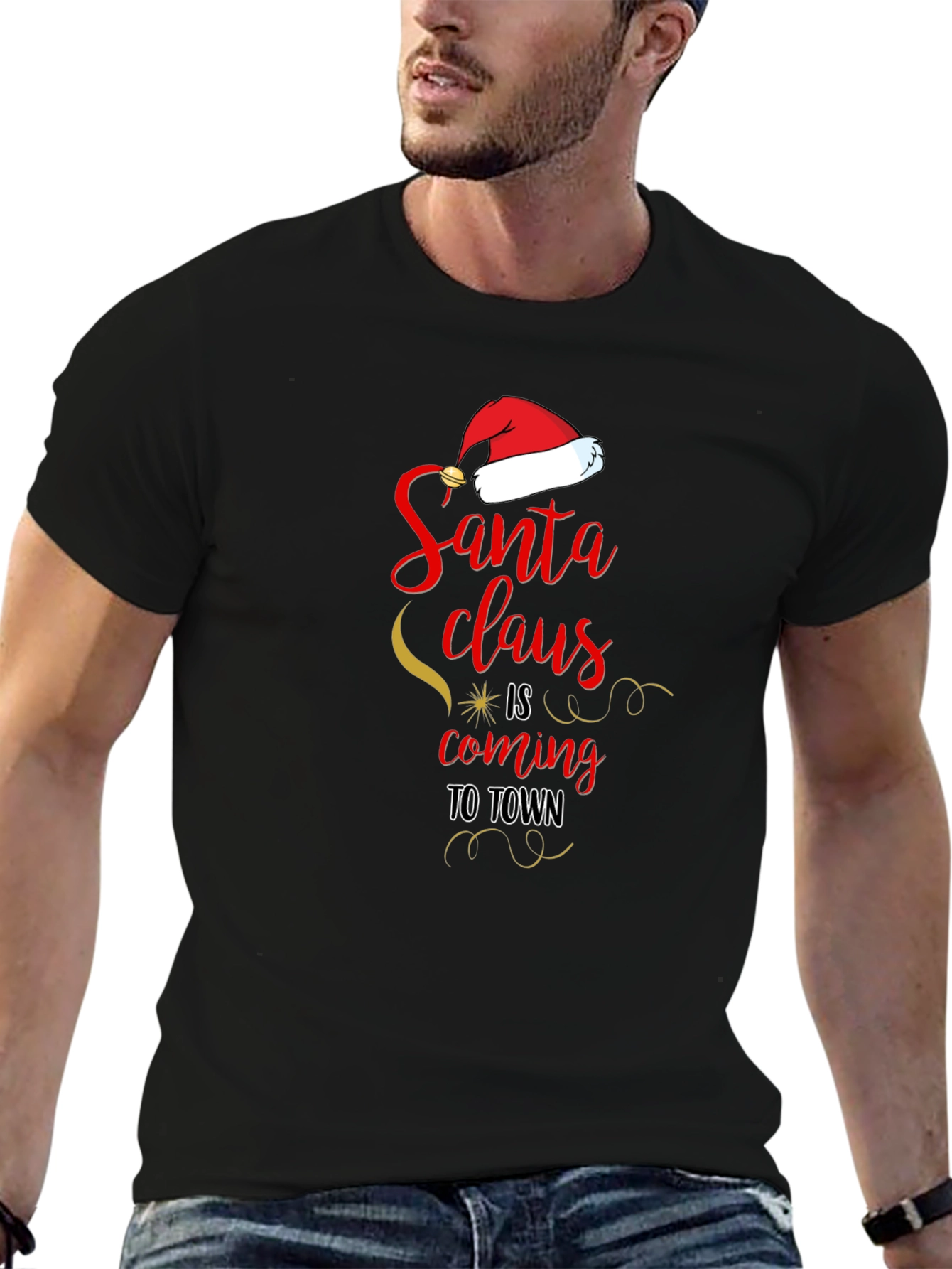 Santa Claus is Coming to Town Christmas T-Shirt
