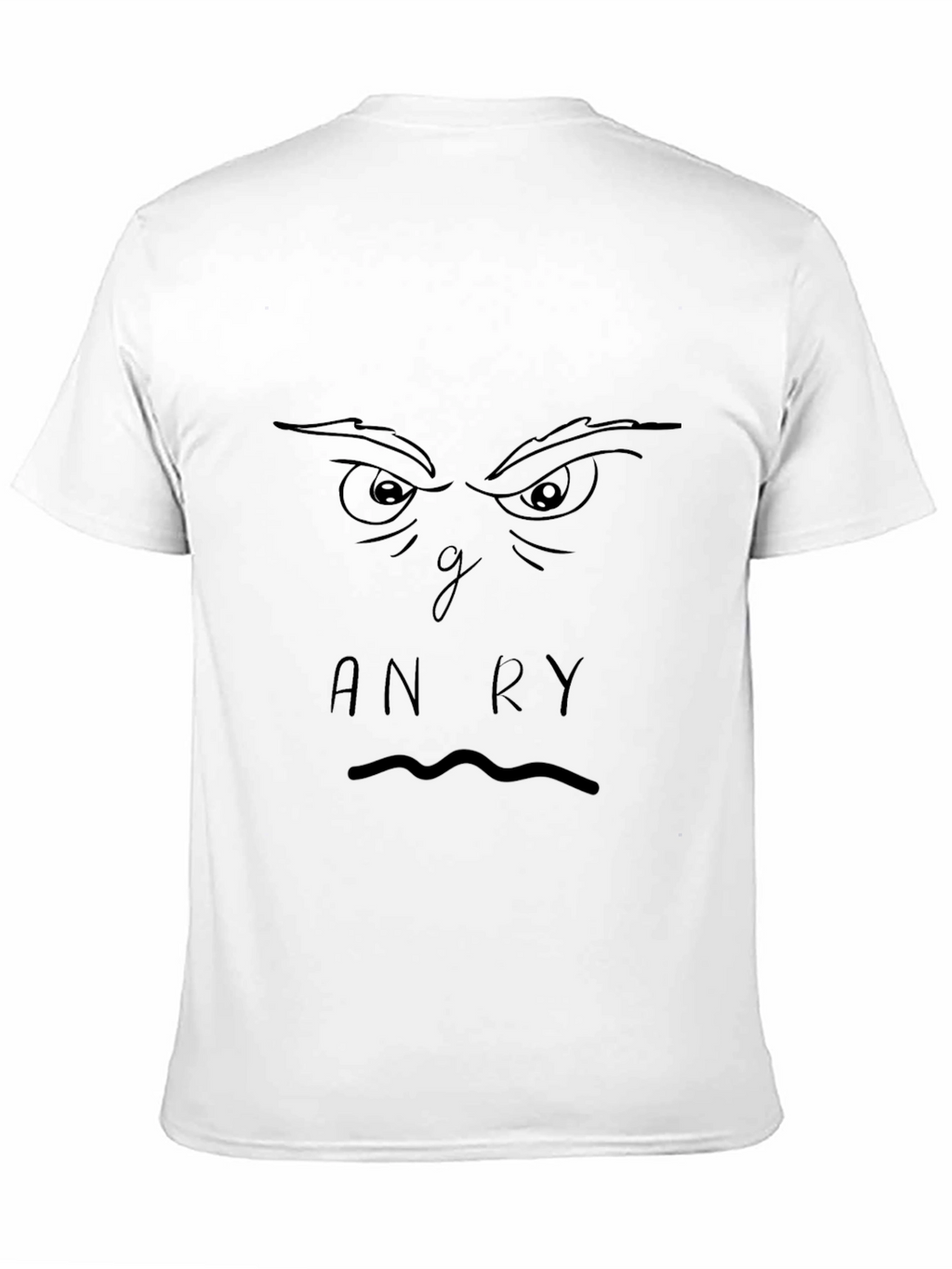 Angry Face Graphic Black T-Shirt