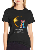Richmond Indiana 2024 Total Solar Eclipse Cat T-Shirt
