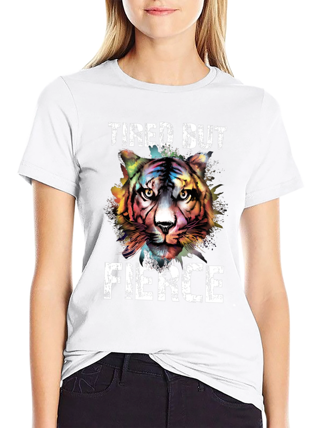 Tired But Fierce Tiger Graphic Tee - Unisex