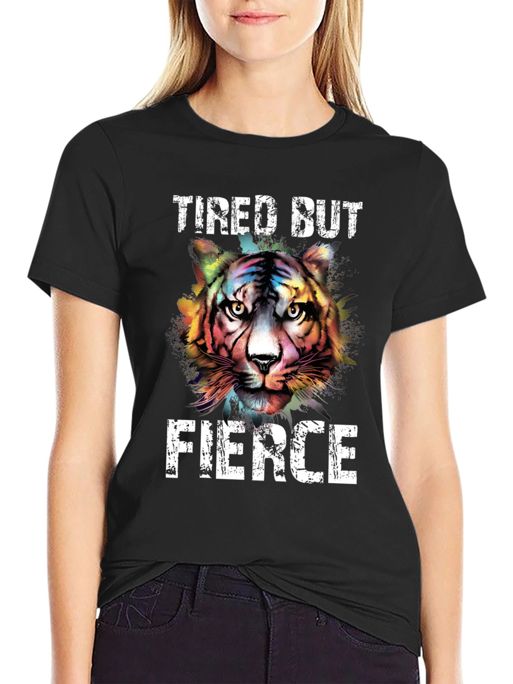 Tired But Fierce Tiger Graphic Tee - Unisex