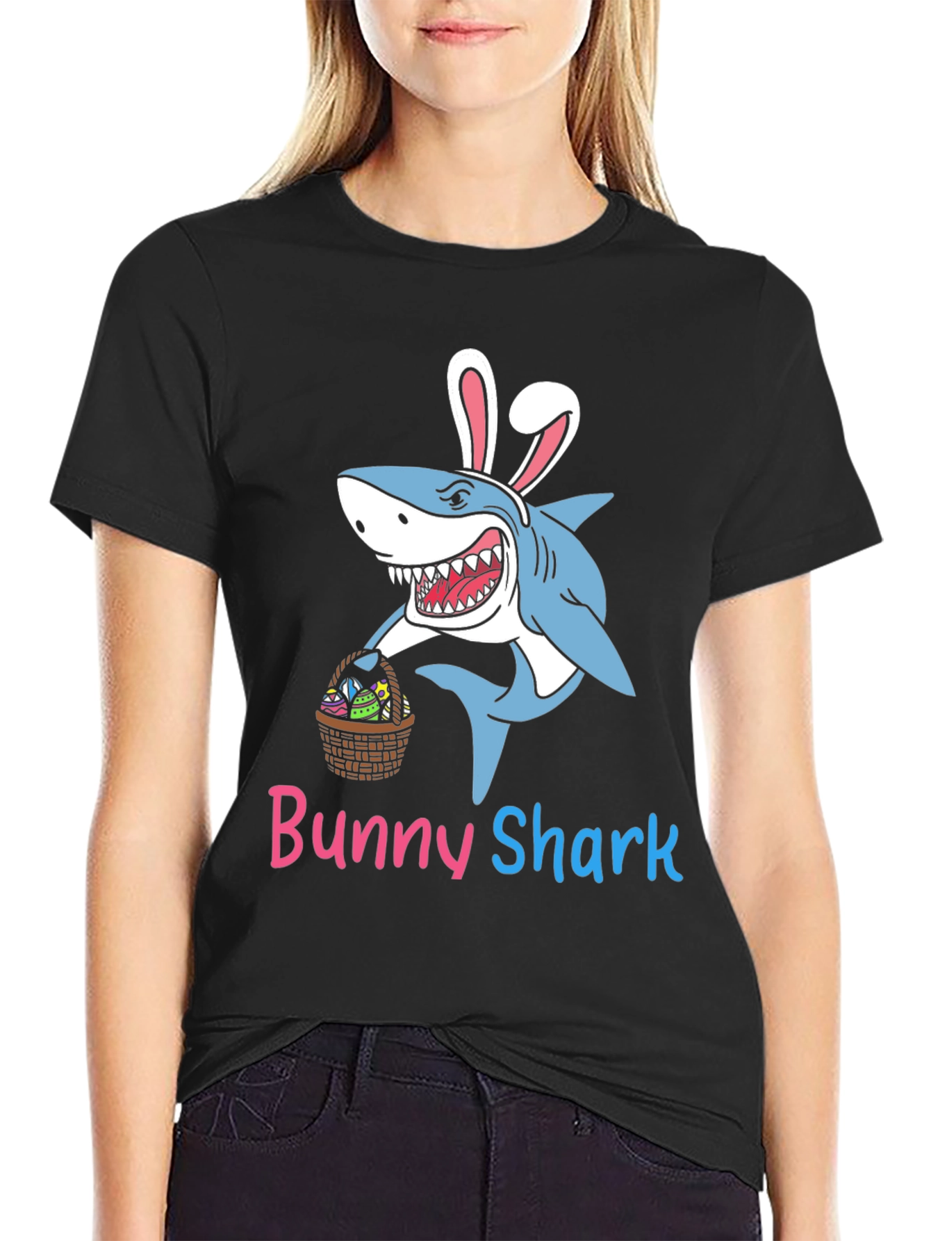 Bunny Shark Easter T-Shirt - Funny Novelty Tee