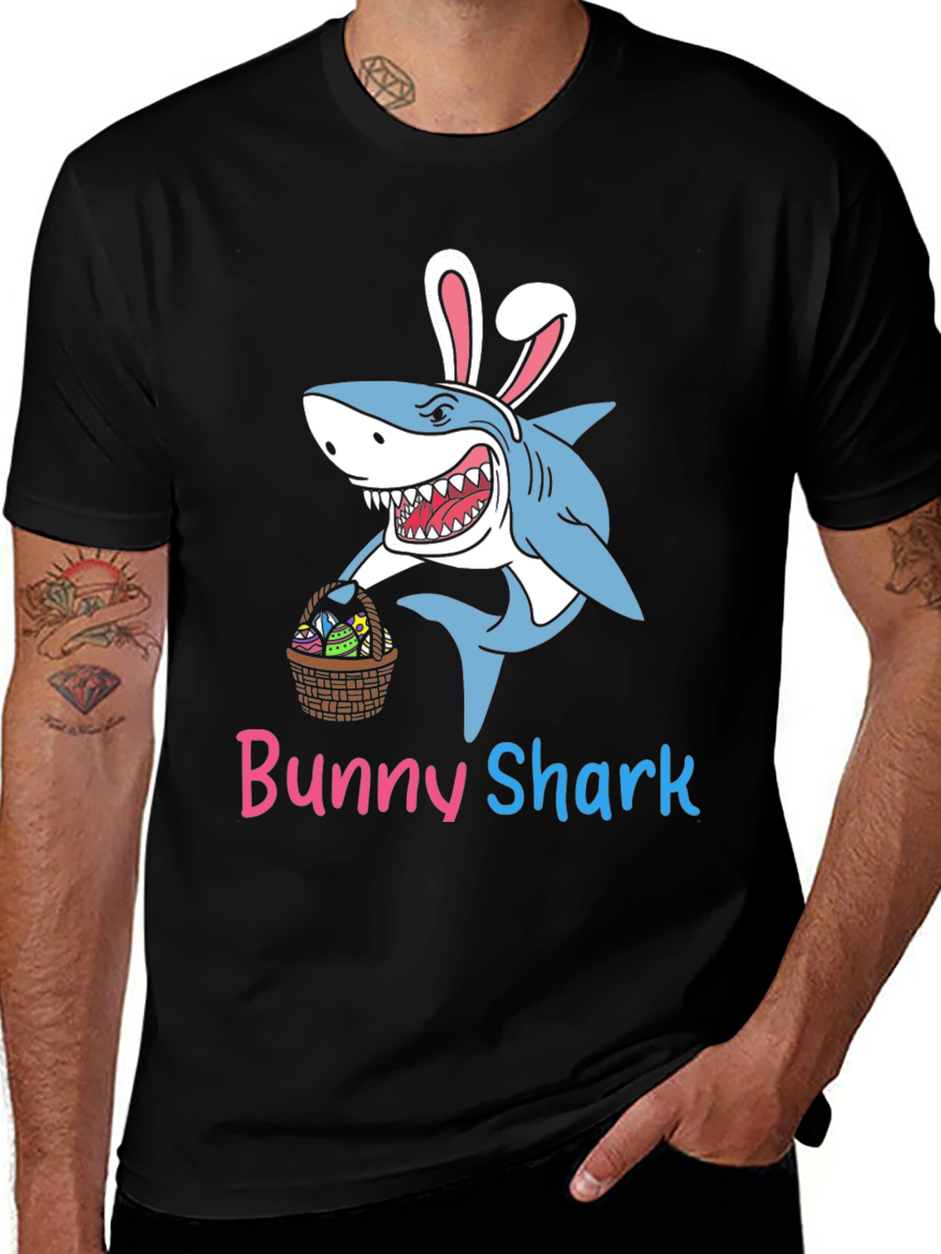Bunny Shark Easter T-Shirt - Funny Novelty Tee