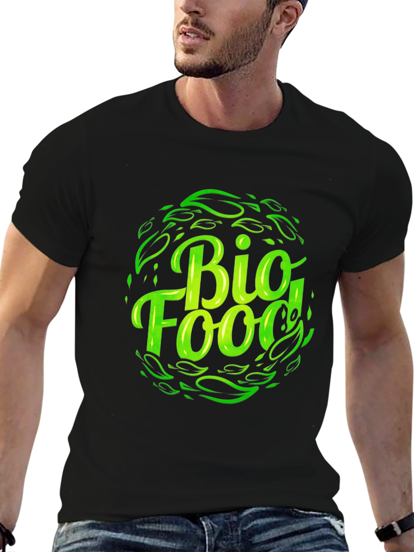 Bio Food Black T-Shirt - Sustainable Style