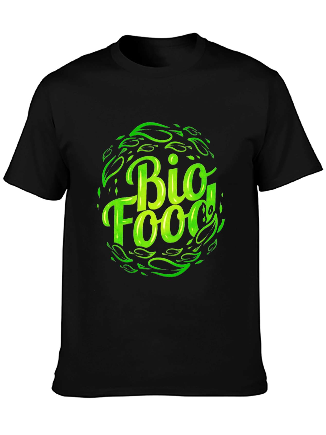 Bio Food Black T-Shirt - Sustainable Style
