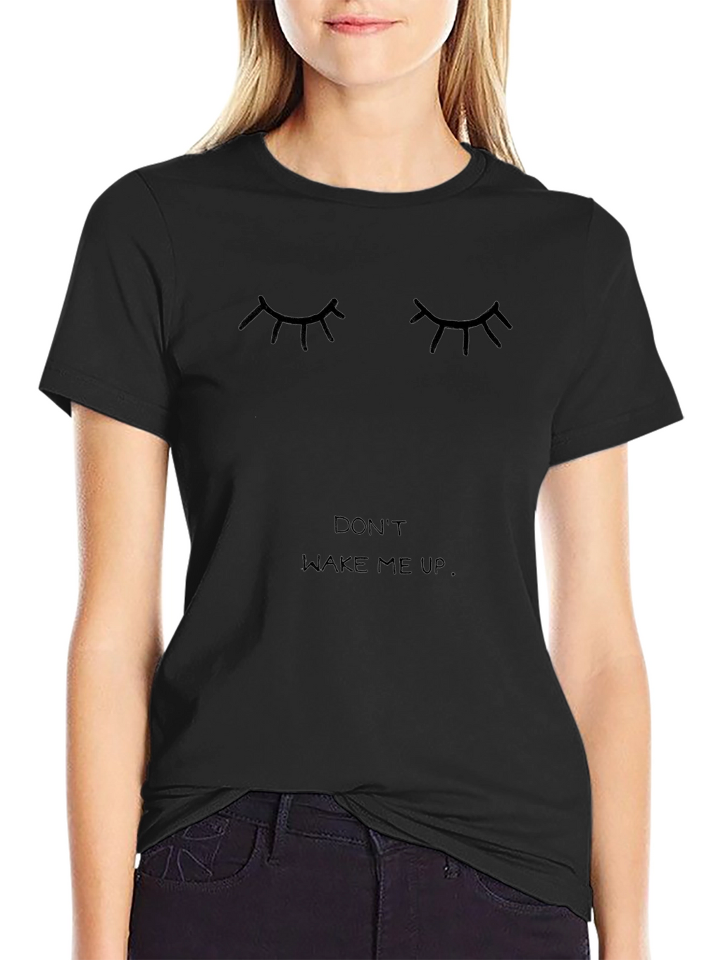 Dont Wake Me Up Black Graphic Tee