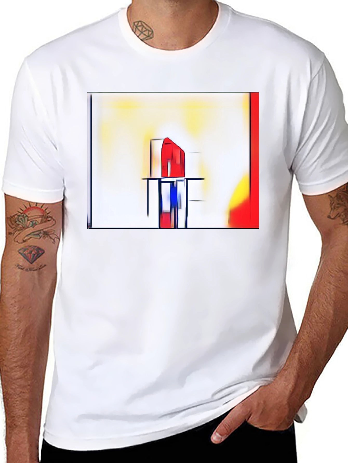 Abstract Art Graphic Tee - Modern Style