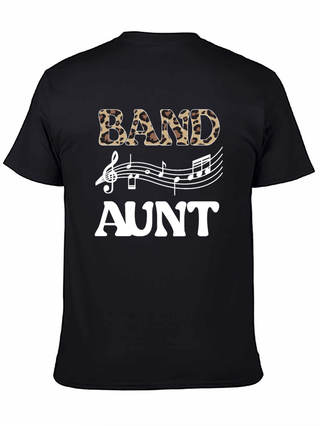 Band Aunt Leopard Print Music T-Shirt