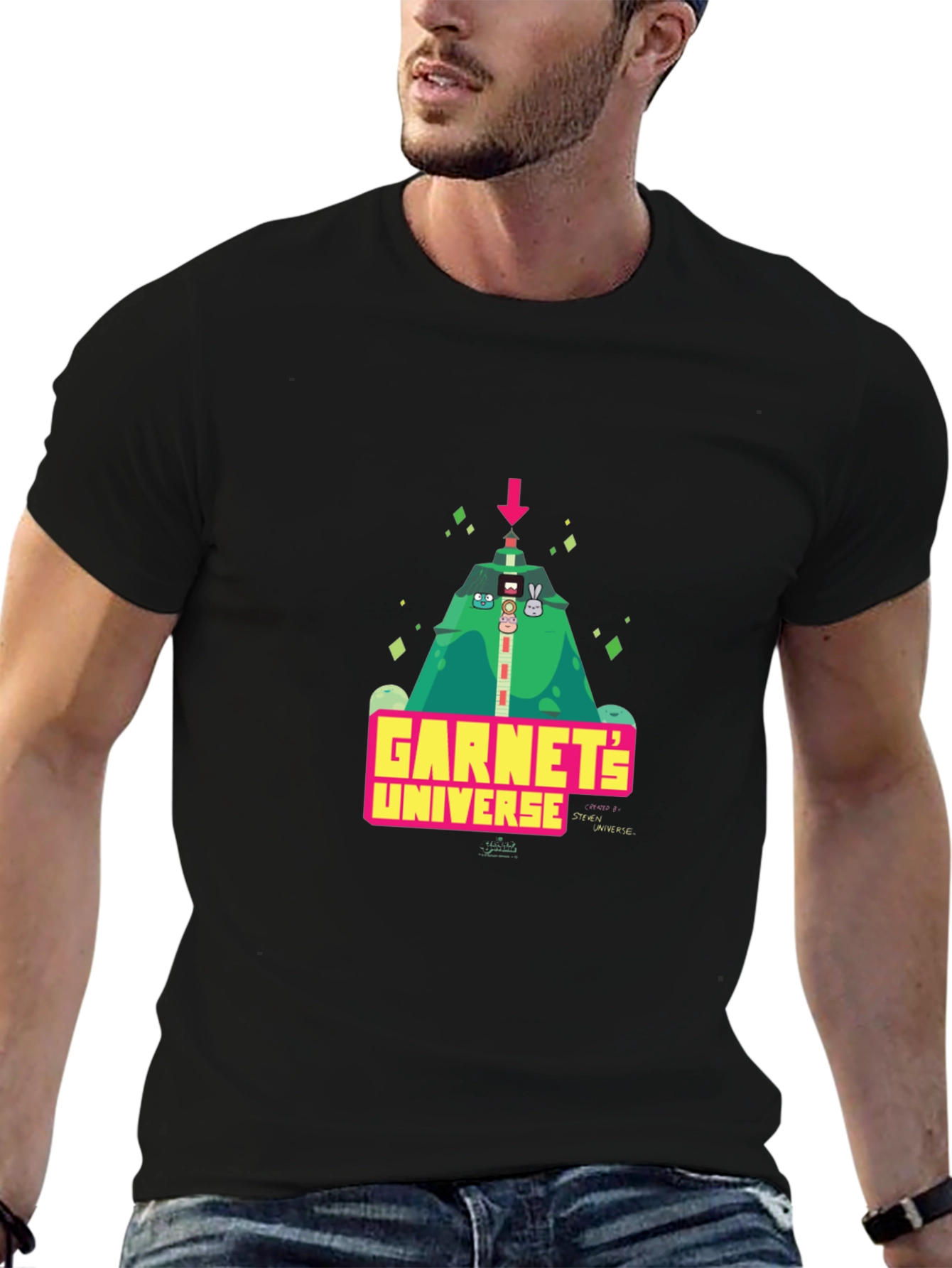 Garnets Universe Black Graphic Tee