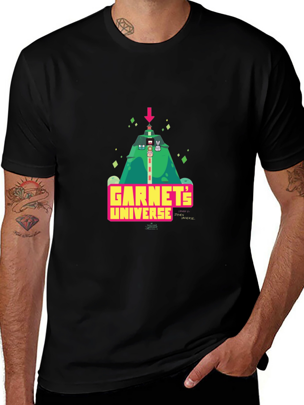 Garnets Universe Black Graphic Tee