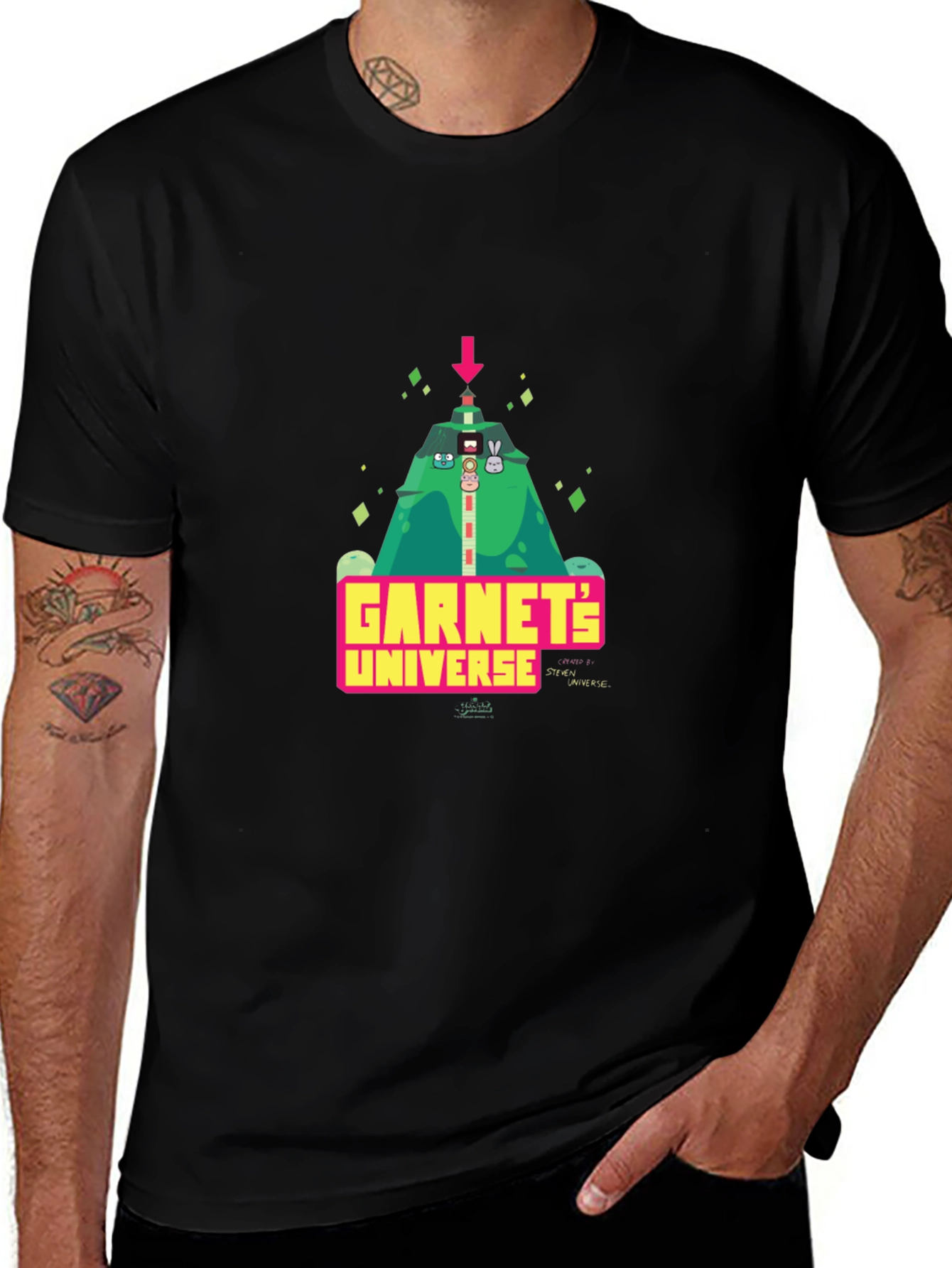 Garnets Universe Black Graphic Tee