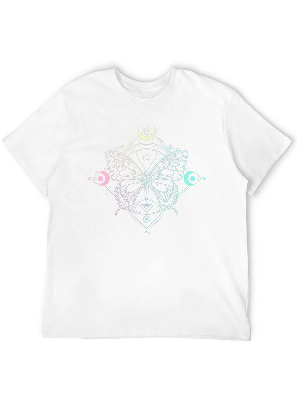 Butterfly Geometric Graphic Black Tee