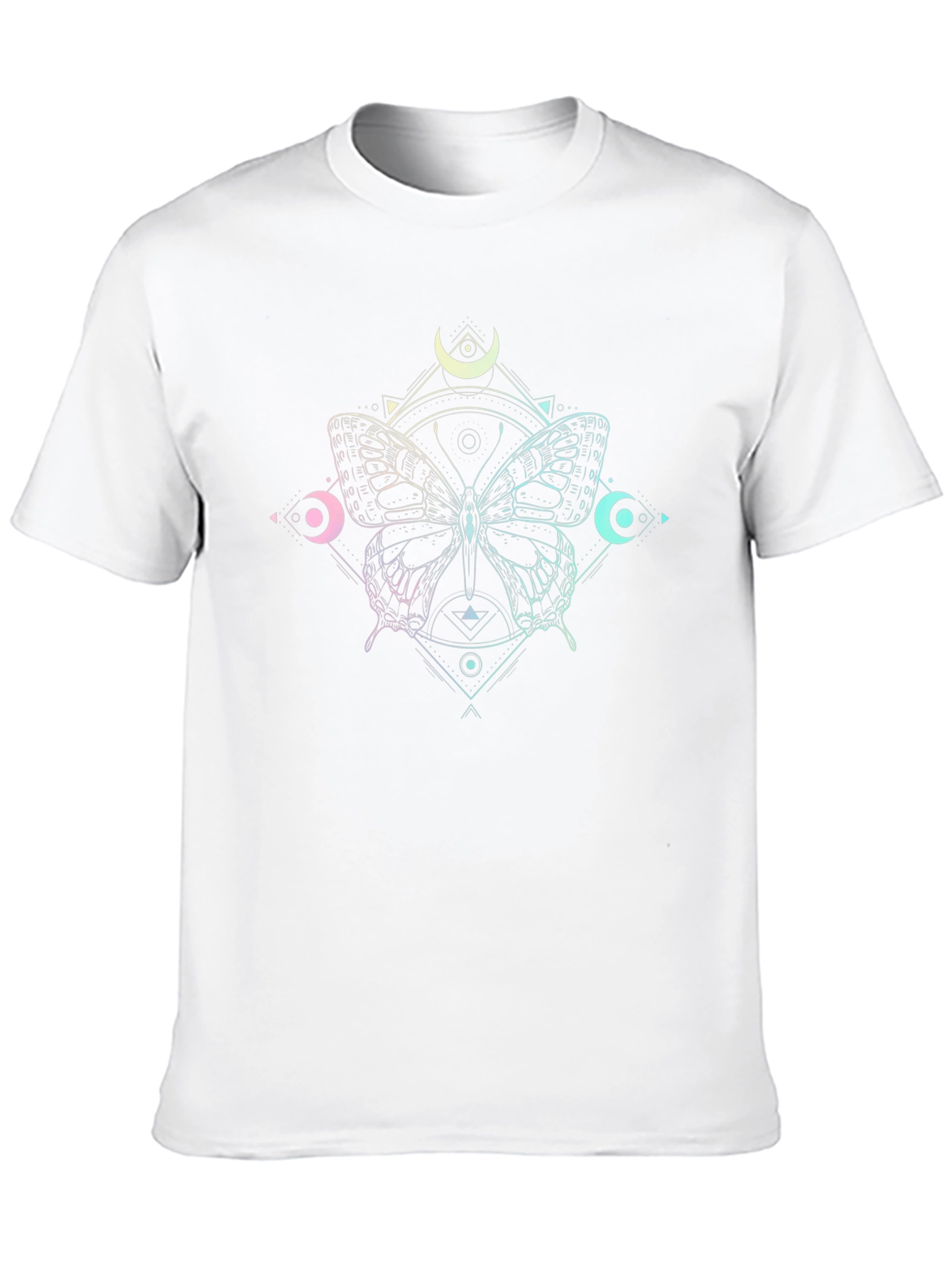 Butterfly Geometric Graphic Black Tee