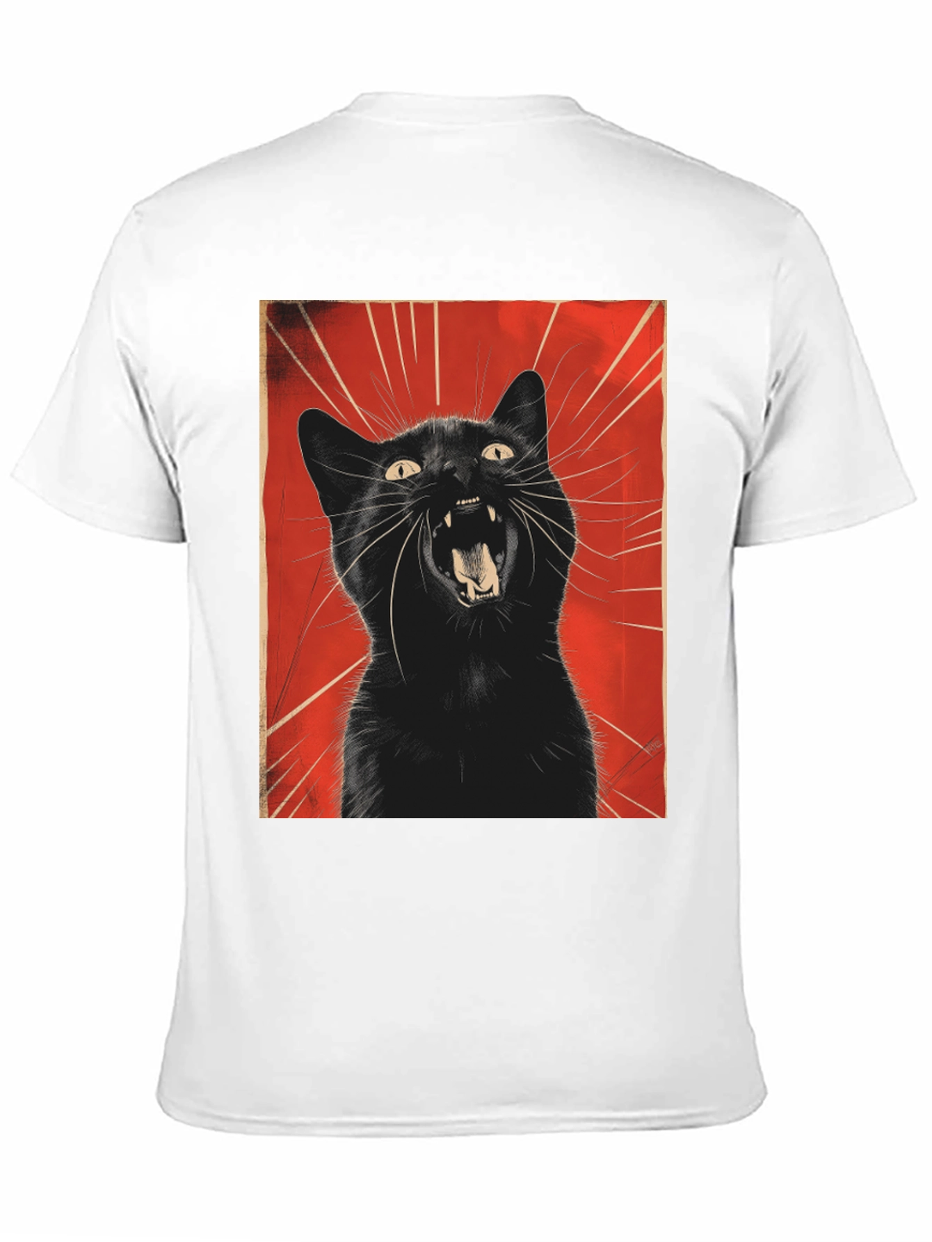 Black Cat Roar Graphic Tee - Unisex