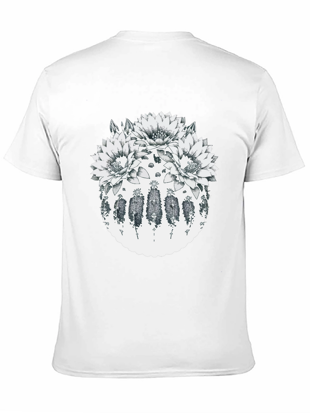 Botanical Cactus Flower Graphic T-Shirt