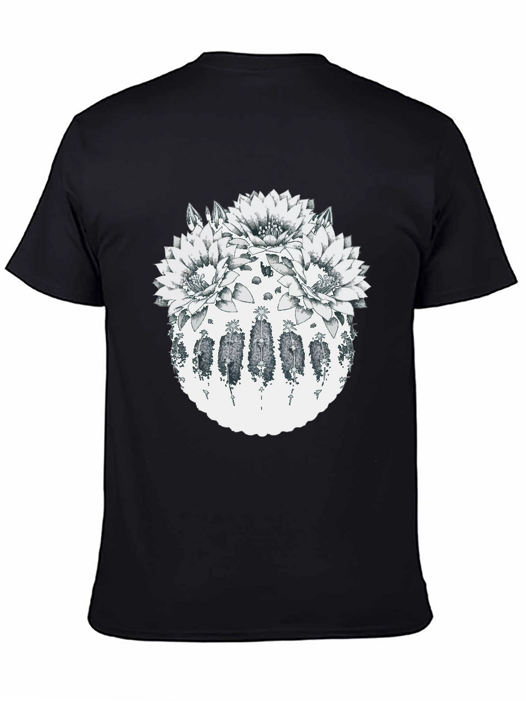 Botanical Cactus Flower Graphic T-Shirt