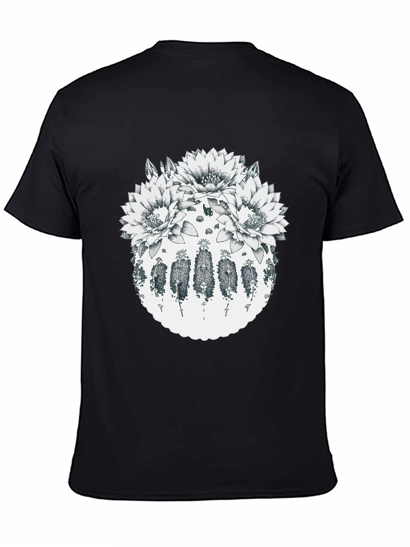 Botanical Cactus Flower Graphic T-Shirt