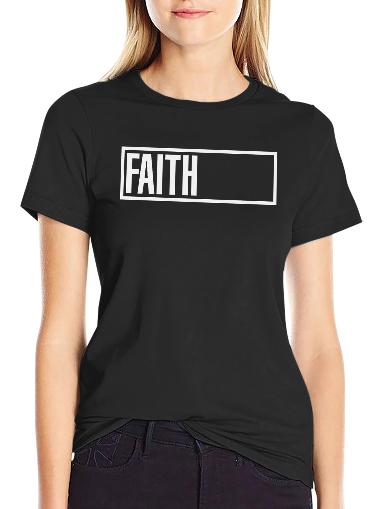 Faith Graphic Print Tee - Black