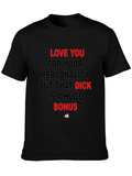 Funny Huge Bonus Black T-Shirt