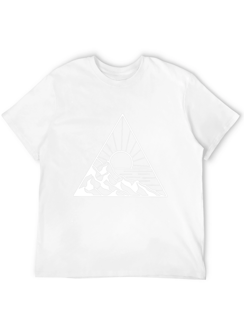 Triangle Mountain Sun Graphic Black T-Shirt