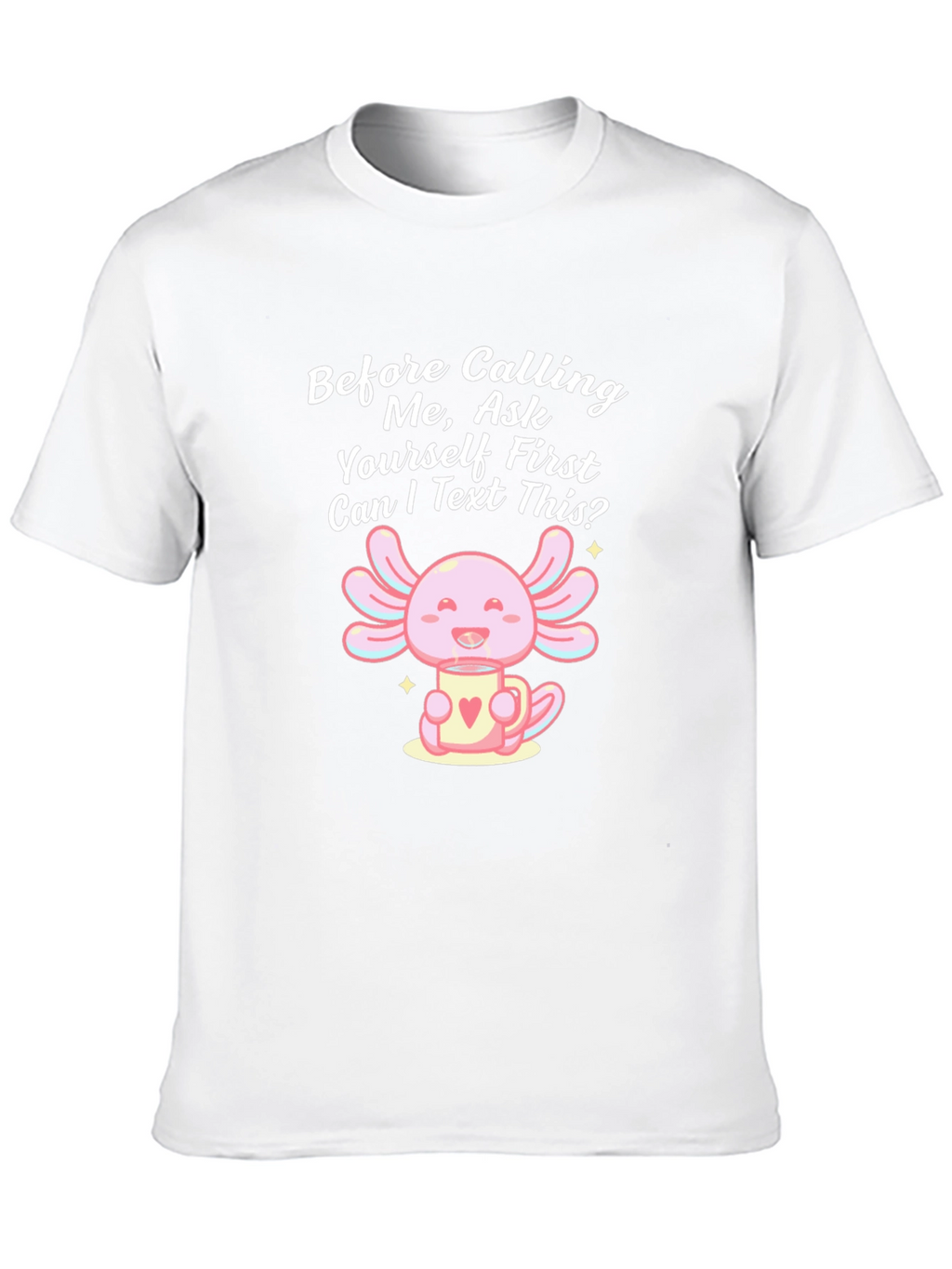 Axolotl Text First Black T-Shirt