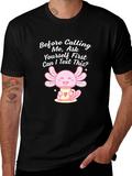 Axolotl Text First Black T-Shirt